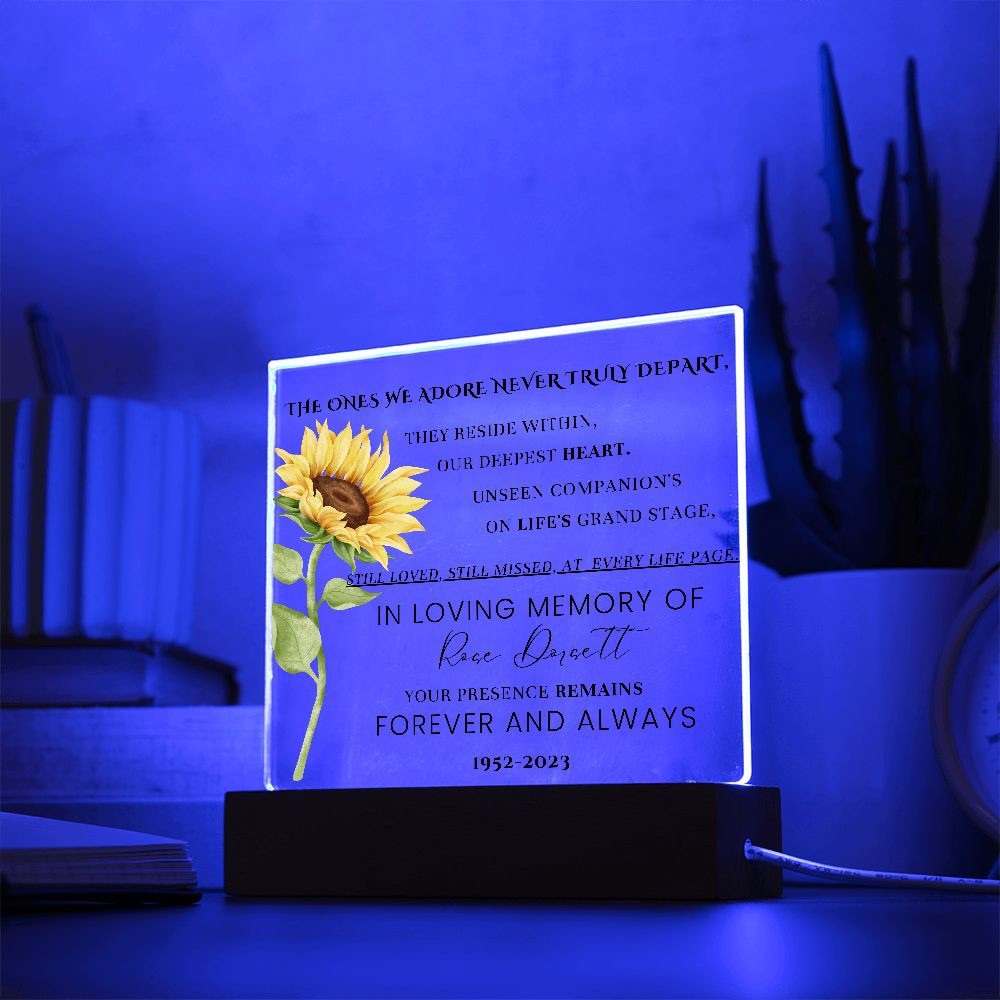 Memorial Gift I Remembrance Plaque with LED NightLight